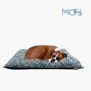 Leeby Cojín Acolchado Turquesa de Flores para perros